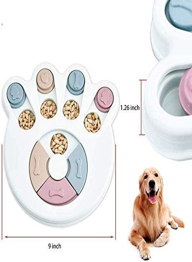 Pet Guard Dog Puzzle Feeder Toy, Durable Puppy Treats Dispenser Interactive Toys Slow Feeding, Cat Brain Games Training for Boredom Paw Shap - Image 2